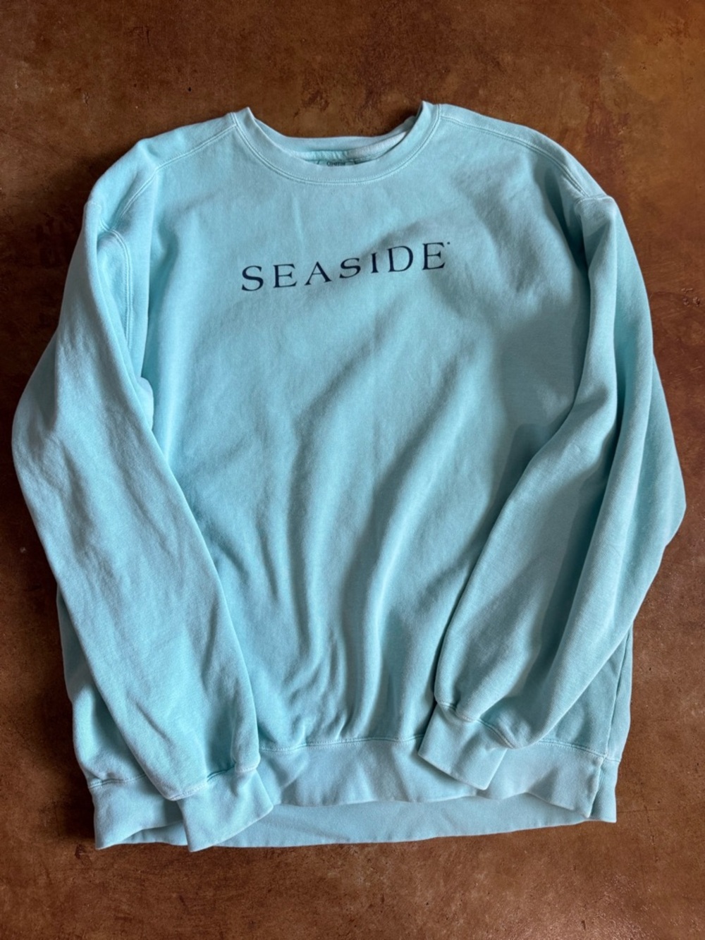 Seaside Light Aqua Crewneck Sweatshirt - Women's Casual Pullover - Picture 3 of 3